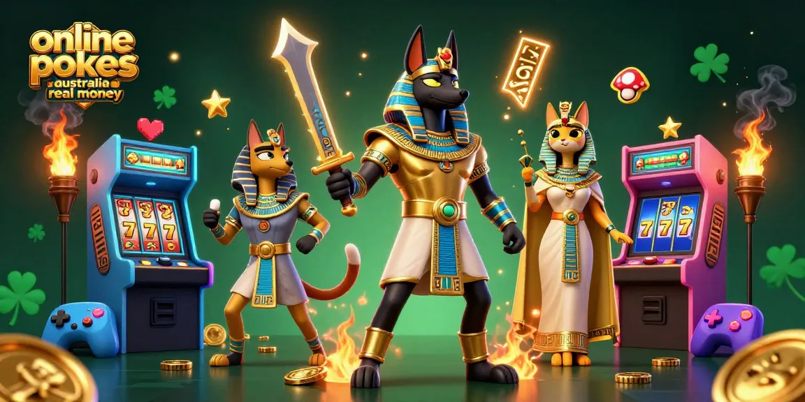 Experience the excitement of online pokies Australia real money with vibrant 3D characters and gaming elements in this dynamic casino scene.